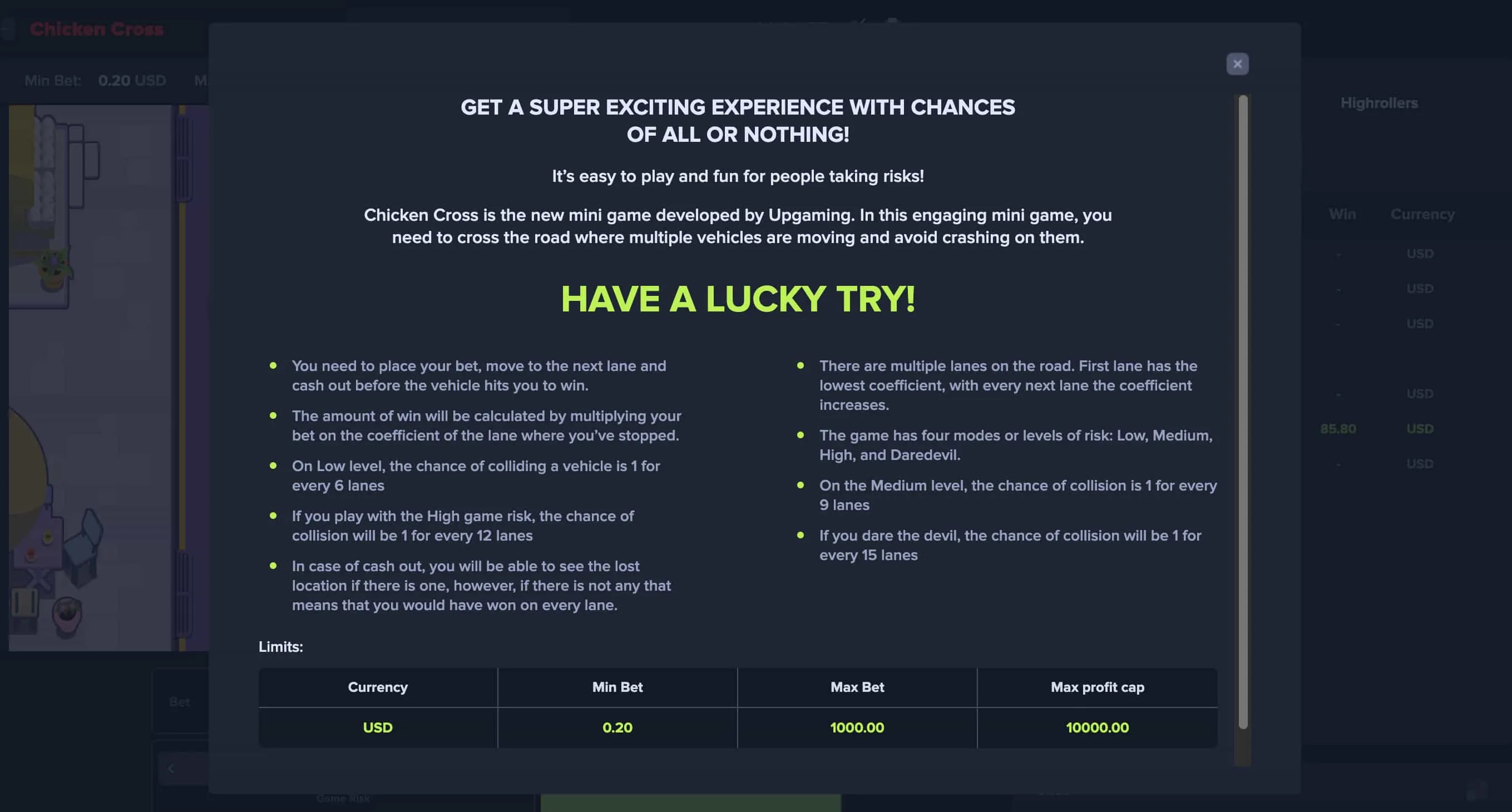 Chicken Cross Demo kostenlos erleben Chicken Cross Demo kostenlos erleben